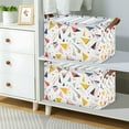 thumbnail image 2 of Yayeee Foldable Storage Basket for Shelves with Handles Set of 2 Waterproof Cloth Bins, White Triangles, 2 of 7