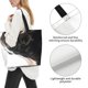 thumbnail image 3 of Balery Black And White Boston Terrier Bolsa Tote Estilo Estético con Cremalleras, Bolsa de Hombro, Bolsa de Compras Grande y Plegable, 3 of 8