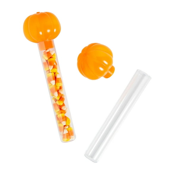 Fun Express Pumpkin Tube Containers- 12 Pieces