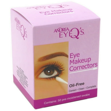Andrea Eyeq's Oil-free Eye Make-up Correctors Pre-moistened Swabs, 50 Ct