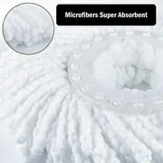SUGARDAY Microfiber Spin Mop Head Replacement Compatible with Sugarday Spin Mop 2 Pack Mop Head Refill, White