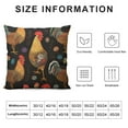 thumbnail image 6 of COMIO  Chicken Rooster Pattern Throw Pillow Covers Pillow Cover Throw Pillow Cases Double Sided Plush Pillow Covers Decorative Throw Pillows Covers for Couch Living Room 2pc, 6 of 6