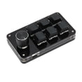 thumbnail image 1 of Mini 6 Key Keypad,One Handed Mechanical Keyboard With Knob,Wired Plug And Play Programmable Keyboard For Gaming Office, 1 of 8