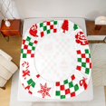 thumbnail image 5 of Castle Fairy Gingerbread Man 3pcs Twin Sheet Sets for Teenagers,Green Red Twin Fitted Sheet,Merry Christmas Breathable Flat Sheet,Super Cozy Room Decor, 5 of 7