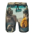 thumbnail image 3 of Cauagu Desert Monkeys Drive Print Men's Swim Trunks,Hawaiian Bathing Suit Swimsuits Beach Shorts with Pockets for Men Quick Dry Swimming Board Shorts-Medium, 3 of 6
