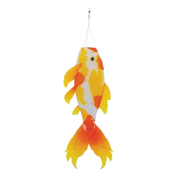In the Breeze 5155 — Yellow Koi 30-Inch Fish Windsock - Realistic Koi Fishsock