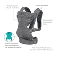 thumbnail image 3 of Mochila Cangurera Bebé Porteo Ergonómica, 4 Formas De Porteo Lab.G, Gris Plateado, 3 of 5