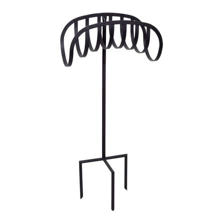 Liberty Garden 647-KD Steel Manger Decorative Hose Holder Stand, Black