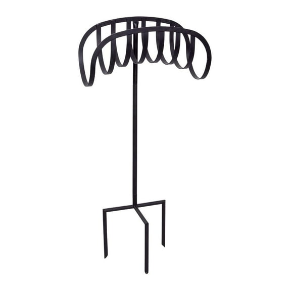 Liberty Garden 647-KD Steel Manger Decorative Hose Holder Stand, Black
