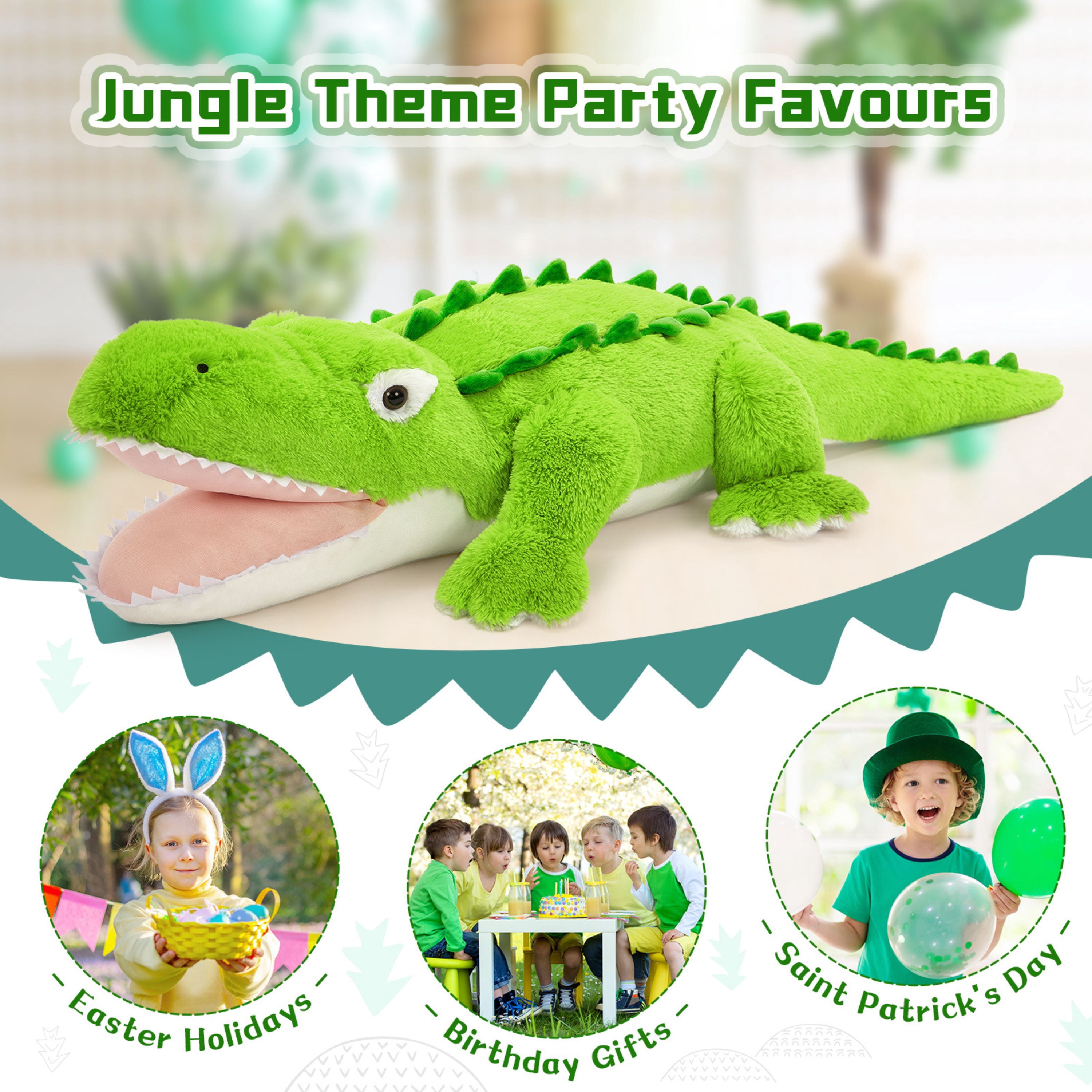 Muiteiur 51" Large Stuffed Animal Alligator Plush Crocodile Toy
