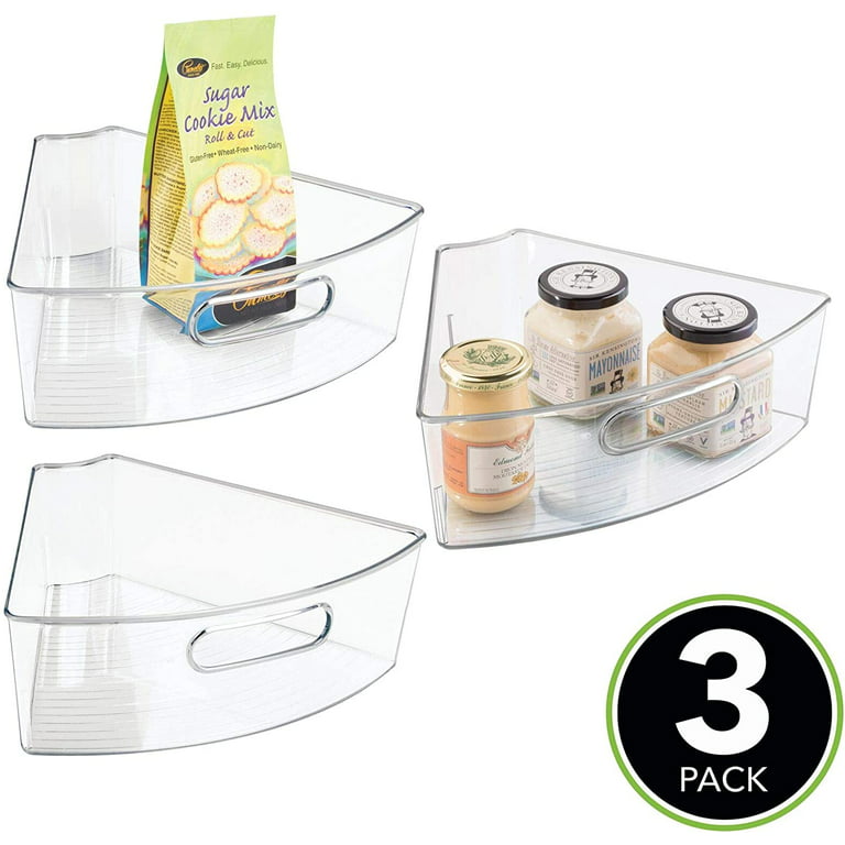 6 Pack Clear Plastic Storage Bins with Lids, Vtopmart Pantry Organizer Bins,  for Cabinet, Kitchen, Countertops, Large 