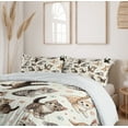 thumbnail image 4 of Ambesonne Cat Duvet Cover Set, Little Kittens Playful Poses, Queen, Off White Taupe and Grey, 4 of 6