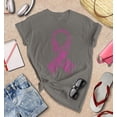 thumbnail image 3 of S4E Women's Pink Ribbon Word Montage T-Shirt XXX-Large Charcoal, 3 of 4