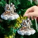 thumbnail image 5 of Adorno para árbol de Navidad | Decoración colgante de acrílico para las fiestas | Escena de cabaña en un pueblo invernal, 5 of 6