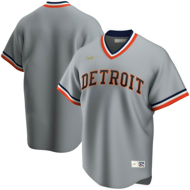 Detroit Tigers Nike Road Cooperstown Collection Team Jersey Gray
