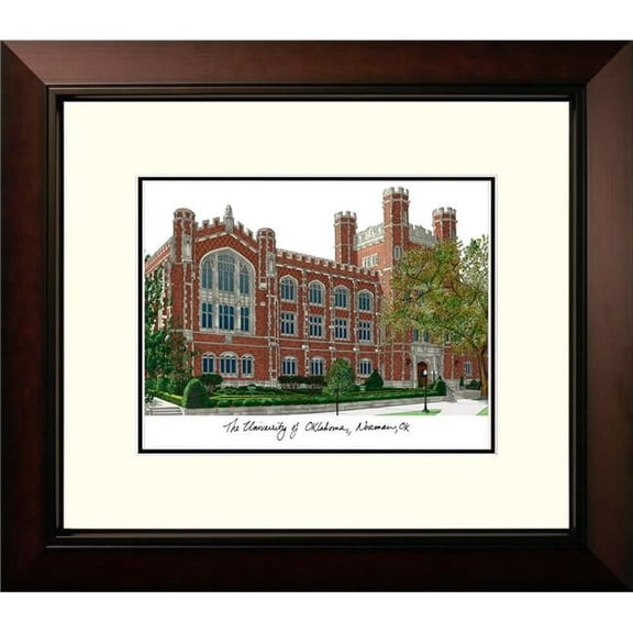 Campus Images OK998LR University of Oklahoma Legacy Alumnus Satin Framed Lithograph