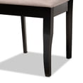 thumbnail image 6 of Baxton Studio Mael Modern and Contemporary Sand Fabric Upholstered and Espresso Brown Finished Wood 7-Piece Dining Set, 6 of 8