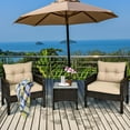 thumbnail image 4 of Patiojoy Ensemble de Conversation d'Extérieur en Rotin Osier pour Patio 3 Pcs, 4 of 6