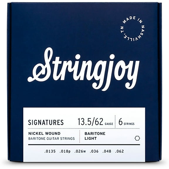 Stringjoy Signatures Baritone Nickel Wound Electric Guitar Strings 13.5 - 62