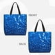 thumbnail image 2 of Easygdp A Blue Glitter Bolsa Tote para Mujer, Bolso de Hombro para Trabajo, Playa, Viajes, Compras y Supermercado, 2 of 7