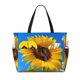 thumbnail image 1 of Fotbe Blue Sky Sunflower Bolsa de Viaje para Playa - Resistente al Agua, Bolsa Tote de Gran Capacidad y Ligera con 7 Bolsillos para Mujeres y Hombres, 1 of 7