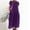 Purple, variant on ELFINDEA Dresses for Women 2024 Plus Size Dresses Casual Solid Color Short-sleeve O-neck Stitching Loose Pocket Cotton Linen Purple 4X