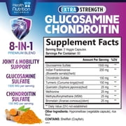 Glucosamine Chondroitin MSM Complex - 3X Strength Joint Support Supplement with Glucosamine Sulfate, Turmeric, Boswellia - For Cartilage, Mobility & Flexibility - Bottled in USA - 180 Capsules