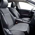 thumbnail image 1 of Fundas de asiento de coche Elantrip, de piel, universales, color gris, 2 unidades delanteras, 1 of 1