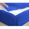 thumbnail image 5 of DNG Creations Zipper Fitted Sheet ( Includes - 1 Elastic Fitted Sheet & 2 Base Sheet has Zipper ) 100% Egyptian Cotton 8 Inch Deep Pocket (Solid Royal Blue - Olympic Queen ), 5 of 9