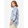 thumbnail image 3 of Woman Within Plus Size No Iron Three-Quarter Sleeve Peachskin Shirt, 3 of 6