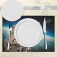 thumbnail image 3 of Ambesonne Nebula Place Mats Set of 4, NASA Astronaut Space, Standard Size, Blue Beige, 3 of 6