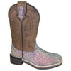 Kid's Ariel Pastel Glitter/Crazy Horse Western Boot
