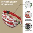 thumbnail image 5 of Fanny Pack Red Christmas Car Pattern Waist Pack Bag,Running Cross Bag,Waterproof Large Fanny Packs for Women Men for Travel Running Hiking Cycling, 5 of 6