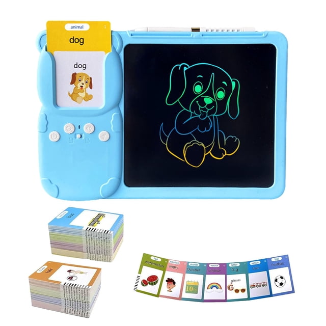 XFGOU Paper Coloring book Toys and Hobbies Talking Tablet Talking Tablet Talking Cards For Toddlers 224/510 Words 2 In 1 Voice Pad & Drawing Board English Language System Painting supplies