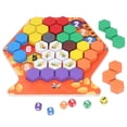 thumbnail image 2 of Rompecabezas De Bloques De Abeja, Juego De Mesa Lindo Juguete Educativo Juego De Rompecabezas De Panales Colorido Para Fiesta De Vacaciones Para Niños De 3 Años ANGGREK Otros, 2 of 8