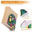 thumbnail image 4 of Fruit Flowers Leaves Napkin Holder for Table Clear Napkin Stand Paper Holder Acrylic Organizer Dispenser Napkins for Dinner Kitchen Restaurant Room, 4 of 8