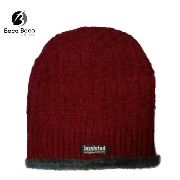 Unisex Soft Warm Winter Insulated Knitted Beanie with Plush Lining WN5692 -3