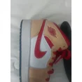 thumbnail image 4 of N I-K-E A i r-Jor-dan 1 Mid GS Size 5 Beige White Red AJ1 554725 201, 4 of 6
