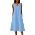 thumbnail image 3 of Sentmoon Robes pour Femmes Grande Taille Robe de Bal 2026 Manches Courtes Coupe Régulière Robes Maxi d'Été pour Femmes pour la Relâche du Printemps P-3TG, 3 of 9