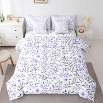Homewish Floral Daisy 7-Piece Twin Bedding Set - Spring Garden Breathable
