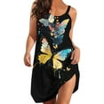 thumbnail image 1 of asddcavvf Robes pour Femmes Robe Décontractée Mode Imprimé Papillon à Licou, 1 of 5