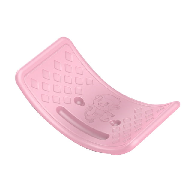 Tabla de equilibrio de plástico para niños, bebés y adolescentes, tabla de entrenamiento de equilibrio con pelota elástica, color rosa