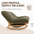 thumbnail image 5 of LEGAHOME Oversized Rocking Accent Chair Indoor, 41.3in Papasan Rocking Lounge Chair for Adults with Corduroy Cushion, Plush Reading Nook Chair for Living Room, Solid Wood Base, Antique Green, 5 of 8