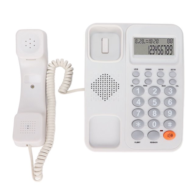 Teléfono Con Cable De Escritorio Con Volumen Ajustable E Identificación De Llamadas, Fijo Fijo Parcialmente Práctico Para Oficina, Hotel, Hogar-24 Tonos De Llamada, Diseño De