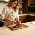 thumbnail image 5 of Leeye 3 Piece Acacia Wood Cutting Board Set, Natural Wood Chopping Board with Storage Stand, Kitchen Serving Board for Meat Cheese, 5 of 5