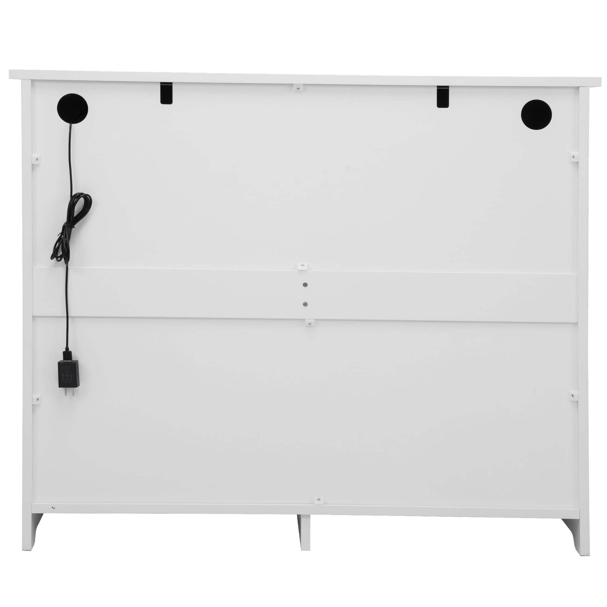 Jaxpety Double Tilt Out Trash Can Cabinet with Deodorizing Function, 20 Gallon Wooden Kitchen Garbage Can Freestanding Holder, White