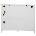 thumbnail image 5 of Jaxpety Double Tilt Out Trash Can Cabinet with Deodorizing Function, 20 Gallon Wooden Kitchen Garbage Can Freestanding Holder, White, 5 of 17