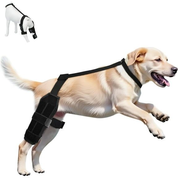 UOSIA Adjustable Dog Knee Brace - Hind Leg Support, Dog Comfortable Wrap with Straps