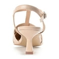 thumbnail image 4 of Journee Womens Jazlynn Buckle Kitten Heel Pointed Toe Pumps, Widths Available, 4 of 10