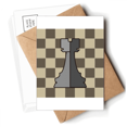 thumbnail image 1 of Checkerboard Rook White Word Chess Postcards Envelopes Blank Note Cards Mailing, 1 of 4